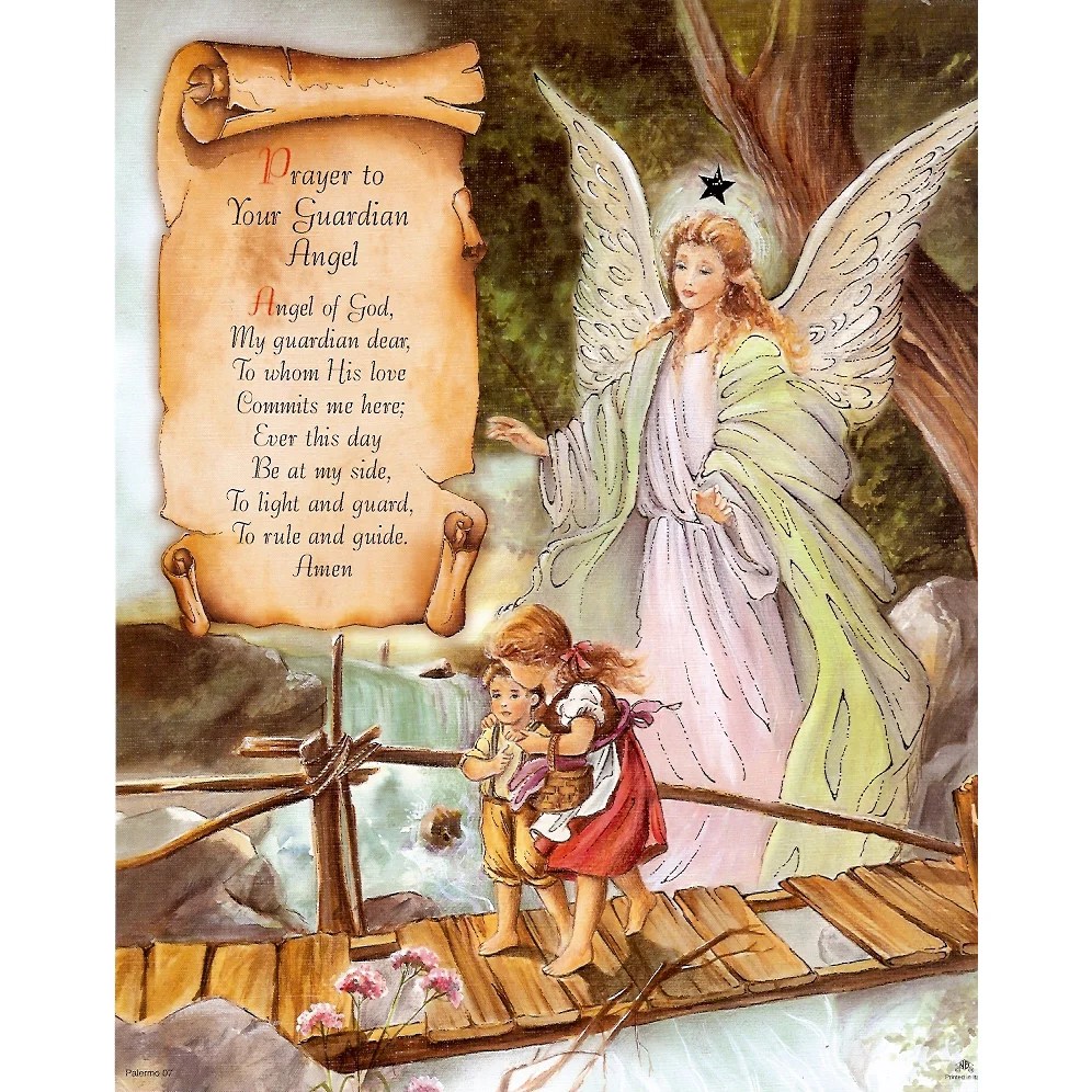 Angel guardian prayer god dear children night ready print whom