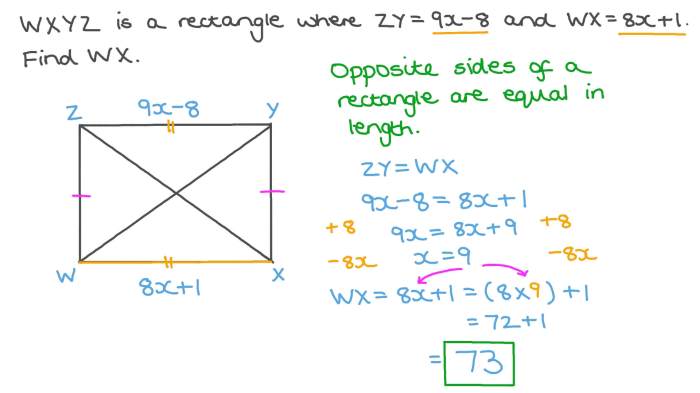 Label the sides of each rectangle