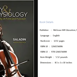 Anatomy and physiology saladin 9th edition