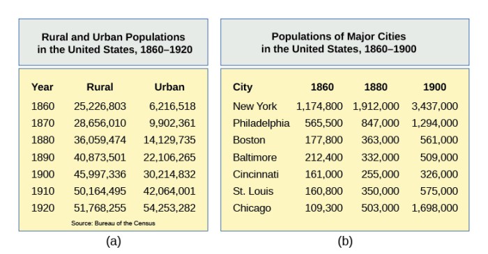 The dramatic growth of american cities between 1800 and 1860