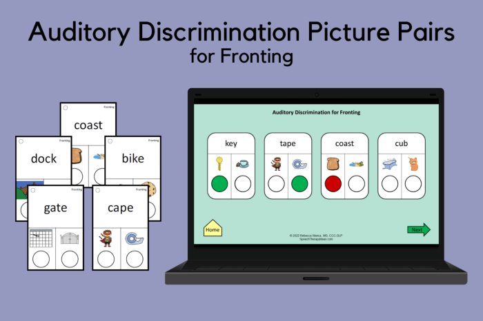 Auditory discrimination goals speech therapy