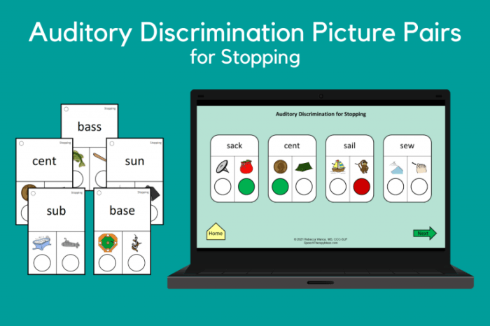 Auditory discrimination goals speech therapy